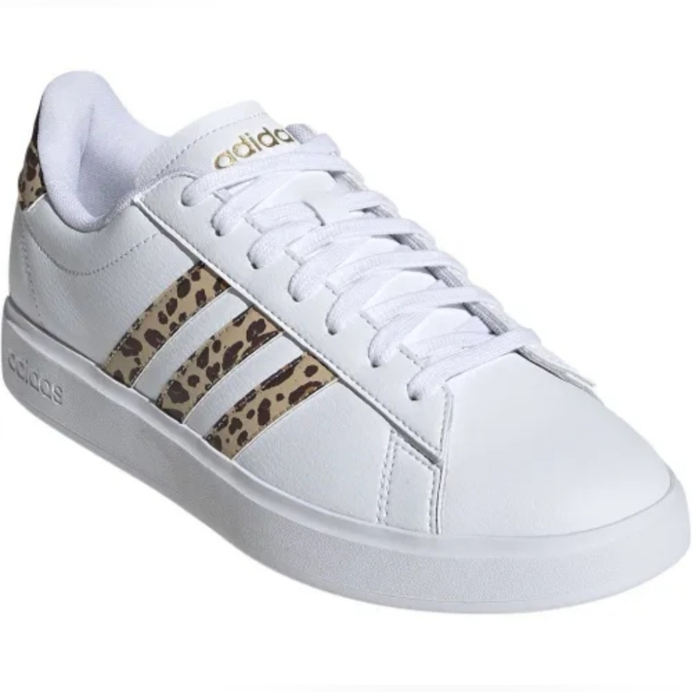 Adidas Grand Court Women's Size 8 Casual Shoes FY8949 Cheetah Sneakers - White